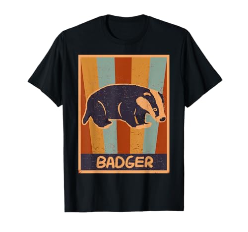 Vintage Retro Badger Dachs Kleidung Geschenk Kinder Herren T-Shirt Vintage Retro Badger Dachs Kleidung Geschenk Kinder Herren T-Shirt von Lustige Dachs Kleidung Damen Herren Kinder