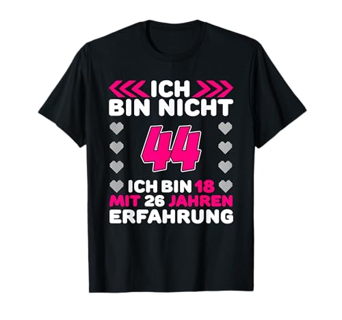 44. Geburtstag Frau Mädchen 44 Jahre Alt Geschenk T-Shirt 44. Geburtstag Frau Mädchen 44 Jahre Alt Geschenk T-Shirt von Lustige Damen Geschenkideen zum Geburtstag
