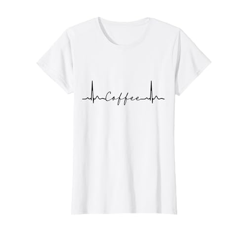 Lustige Damen Herzschlag Puls EKG Coffee Kaffee Liebe T-Shirt von Lustige Damen Herzschlag EKG Coffee Kaffee Puls