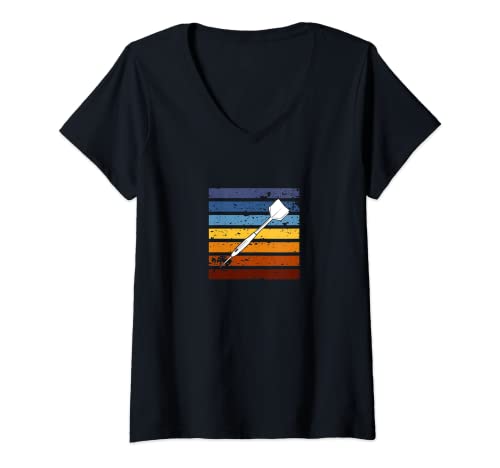 Damen Herren Männer Darts, Nostalgie, Pastellfarbe, Viereck bunt T-Shirt mit V-Ausschnitt Damen Herren Männer Darts, Nostalgie, Pastellfarbe, Viereck bunt T-Shirt mit V-Ausschnitt von Lustige Dart Geschenk, Dartspieler, Darts