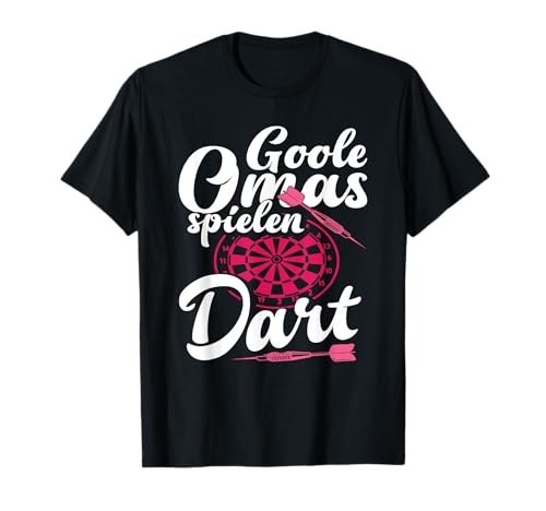 Coole Omas Spielen Dart Damen Alte Frau Dartspielerin Dart T-Shirt von Lustige Dart Geschenke Für Dartspieler Dartshirts
