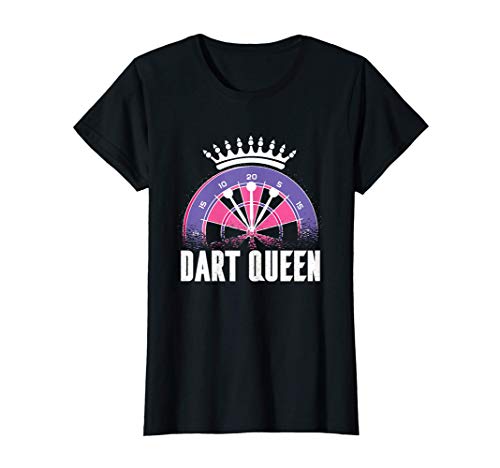 Damen Dart Queen Dartclub Darts Dartspielerin T-Shirt Damen Dart Queen Dartclub Darts Dartspielerin T-Shirt von Lustige Dart Spielerin Sprüche