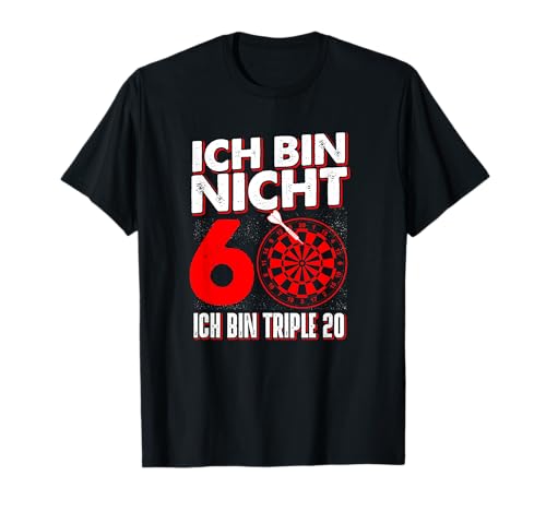 Lustige Dart Sprüche Triple 20 Geburtstag Dart T-Shirt für Damen, Herren, Unisex-Erwachsene, Schwarz, S Lustige Dart Sprüche Triple 20 Geburtstag Dart T-Shirt für Damen, Herren, Unisex-Erwachsene, Schwarz, S von Lustige Dart Sprüche
