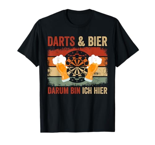 Dart Shirt Herren Lustig Retro Geschenk für Dartspieler T-Shirt von Lustige Darts Geschenke & Sprüche Shirts Co.