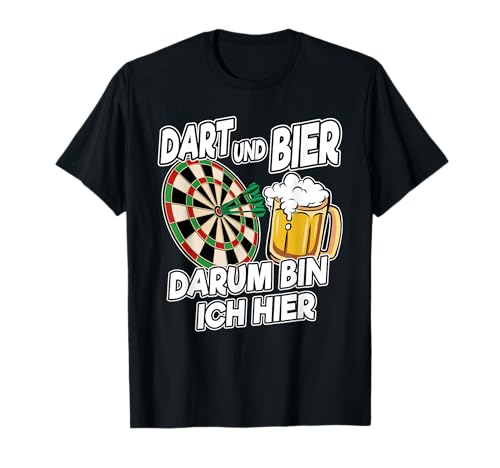 Dart Fan Lustig Spruch Dart und Bier Männer Dart Spieler T-Shirt Dart Fan Lustig Spruch Dart und Bier Männer Dart Spieler T-Shirt von Lustige Darts & Dartspieler Geschenke Herren Damen