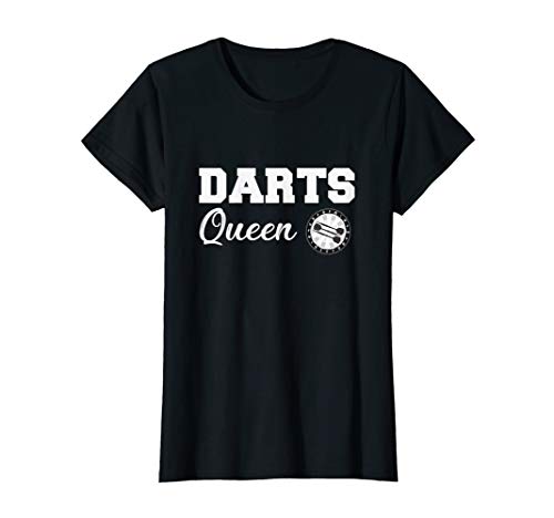 Damen Darts Queen T-Shirt Dart Sport Geschenk Shirt von Lustige Dartsprüche Shirts Für Damen