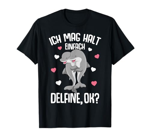 Ich mag halt Delfine Kinder Mädchen Delfin T-Shirt von Lustige Delfin Liebhaber Geschenkideen