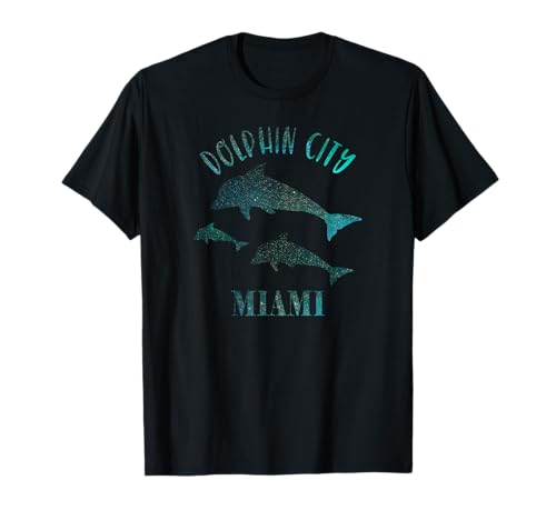 Dolphin City Miami lustiges Frauen Mädchen T-Shirt Dolphin City Miami lustiges Frauen Mädchen T-Shirt von Lustige Delphin-Liebhaber-Ozean-Design-Präsente