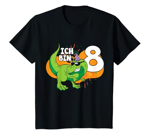 Kinder Geburtstagsgeschenk 8 Jahre Dinosaurier Dino Fan Ich bin 8 T-Shirt Kinder Geburtstagsgeschenk 8 Jahre Dinosaurier Dino Fan Ich bin 8 T-Shirt von Lustige Dinofan Geschenke zum 8. Geburtstag