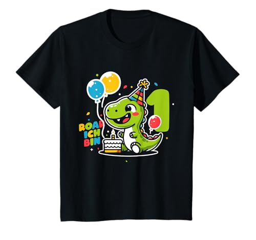 Kinder 1 Geburtstag Dinosaurier I Mädchen Junge 1 Jahr T-Rex Dino T-Shirt von Lustige Dinosaurier Dino Geburtstagsgeschenke