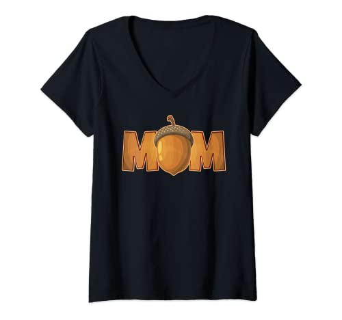 Damen Lustige Eichel-Mutter-Frucht, nette Eichel-Frucht T-Shirt mit V-Ausschnitt Damen Lustige Eichel-Mutter-Frucht, nette Eichel-Frucht T-Shirt mit V-Ausschnitt von Lustige Eichel-Mutter-Frucht DM