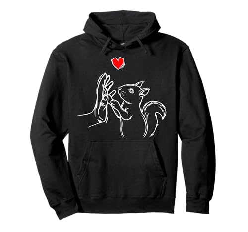 Eichhörnchen Liebe Kinder Damen Geschenk Pullover Hoodie von Lustige Eichhörnchen & Nagetier Geschenkideen