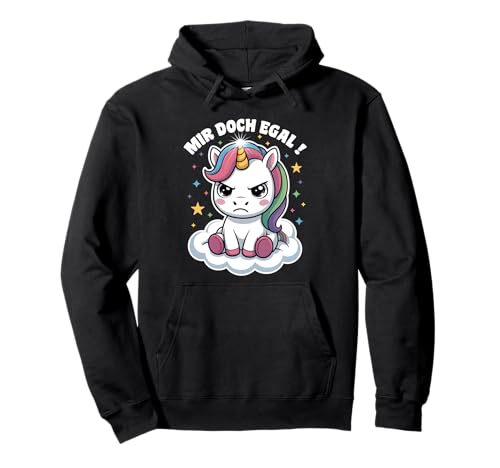 Einhorn Geschenke Mädchen Damen Frauen Mir Doch Egal Einhorn Pullover Hoodie von Lustige Einhorn Geschenke Einhorn T Shirt Sprüche