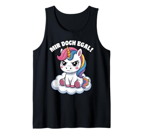 Einhorn Geschenke Mädchen Damen Frauen Mir Doch Egal Einhorn Tank Top von Lustige Einhorn Geschenke Einhorn T Shirt Sprüche