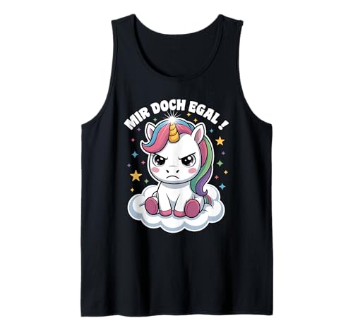Einhorn Geschenke Mädchen Damen Frauen Mir Doch Egal Einhorn Tank Top von Lustige Einhorn Geschenke Einhorn T Shirt Sprüche