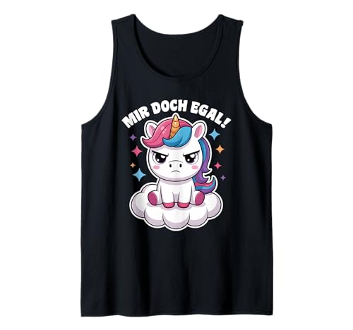Einhorn Geschenke Mädchen Damen Frauen Mir Doch Egal Einhorn Tank Top von Lustige Einhorn Geschenke Einhorn T Shirt Sprüche