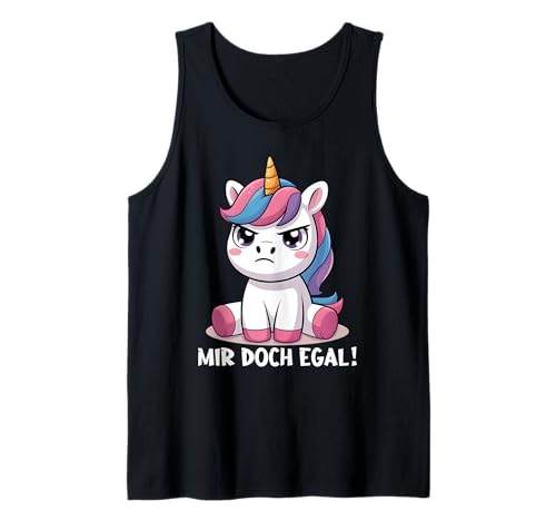 Einhorn Geschenke Mädchen Outfit Damen Mir Doch Egal Einhorn Tank Top von Lustige Einhorn Geschenke Einhorn T Shirt Sprüche