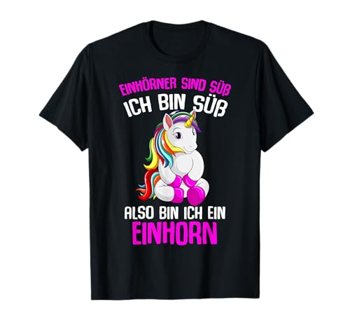 Einhörner sind süß Unicorn Kinder Mädchen Einhorn T-Shirt Einhörner sind süß Unicorn Kinder Mädchen Einhorn T-Shirt von Lustige Einhorn Liebhaber Geschenk