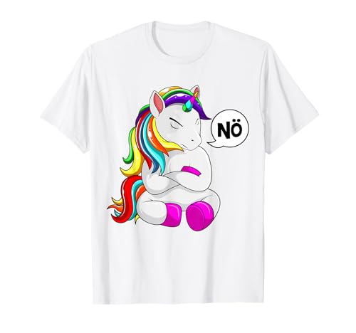 Einhorn Nö Unicorn Kinder Mädchen Damen T-Shirt von Lustige Einhorn Liebhaber Geschenk