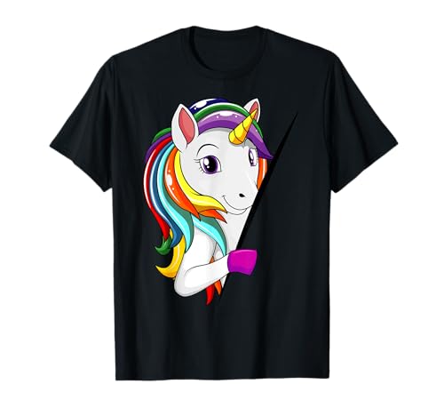 Einhorn Unicorn Kinder Mädchen Damen T-Shirt Einhorn Unicorn Kinder Mädchen Damen T-Shirt von Lustige Einhorn Liebhaber Geschenk