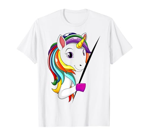 Einhorn Unicorn Kinder Mädchen Damen T-Shirt von Lustige Einhorn Liebhaber Geschenk