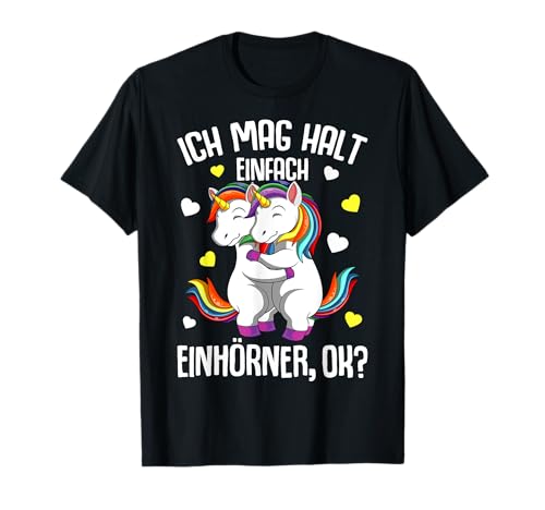 Ich mag halt Einhörner Unicorn Kinder Mädchen Einhorn T-Shirt Ich mag halt Einhörner Unicorn Kinder Mädchen Einhorn T-Shirt von Lustige Einhorn Liebhaber Geschenk