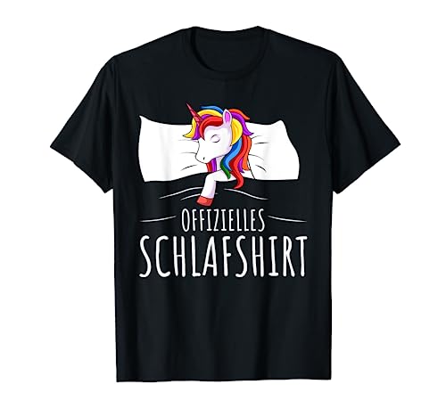 Offizielles Schlafshirt Einhorn Mädchen Kinder Damen T-Shirt von Lustige Einhorn Liebhaber Geschenk