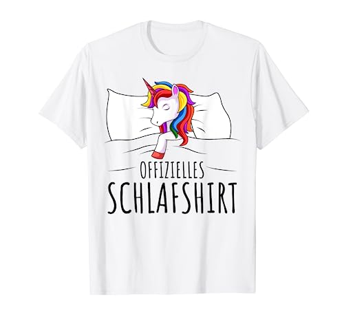 Offizielles Schlafshirt Einhorn Mädchen Kinder Damen T-Shirt von Lustige Einhorn Liebhaber Geschenk