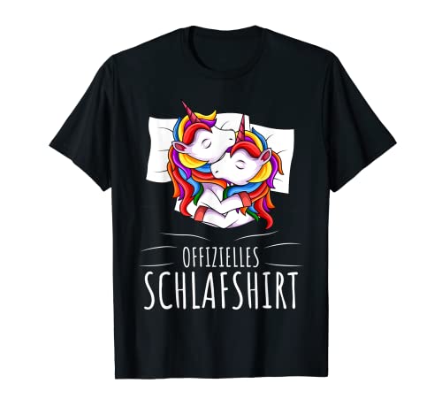 Offizielles Schlafshirt Einhorn Unicorn Damen Mädchen Kinder T-Shirt von Lustige Einhorn Liebhaber Geschenk