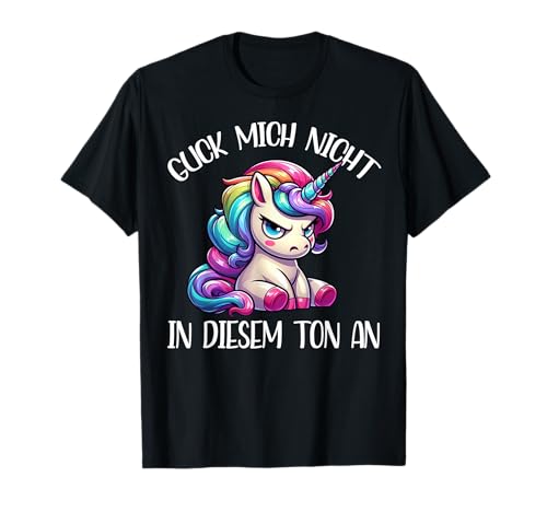 Lustige Einhorn Sprüche für Tierliebhaber Guck Mich Nicht In Diesem Ton An Einhorn Unicorn Witzige T-Shirt Schwarz Klein Unisex Erwachsene Kinder Klassisch Cartoon humorvoll Pullover Halbarm Klein Lustige Einhorn Sprüche für Tierliebhaber Guck Mich Nicht In Diesem Ton An Einhorn Unicorn Witzige T-Shirt Schwarz Klein Unisex Erwachsene Kinder Klassisch Cartoon humorvoll Pullover Halbarm Klein von Lustige Einhorn Sprüche für Tierliebhaber