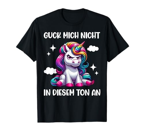 Lustige Einhorn Sprüche für Tierliebhaber Guck Mich Nicht In Diesem Ton An Einhorn Unicorn Witzige T-Shirt Schwarz S Unisex Erwachsene Kind Lustige Einhorn Sprüche für Tierliebhaber Guck Mich Nicht In Diesem Ton An Einhorn Unicorn Witzige T-Shirt Schwarz S Unisex Erwachsene Kind von Lustige Einhorn Sprüche für Tierliebhaber