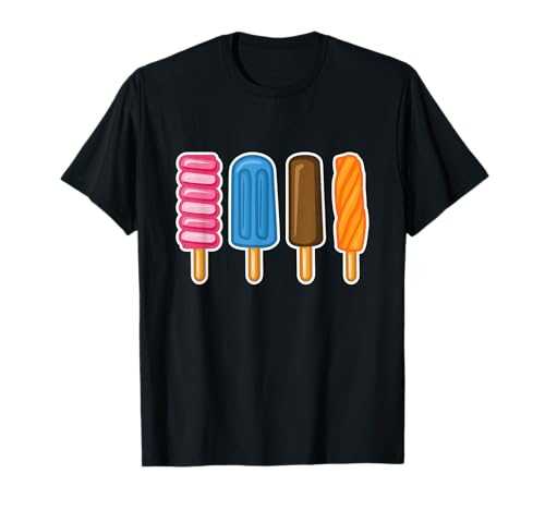 Lustige Eiscreme Kostme fr Eismann Wassereis fr Kinder Eisdiele Speiseeis T-Shirt Schwarz Kurzarm S EU 7 Cartoon Eiscreme-Muster Kinder Jugendliche Erwachsene von Lustige Eiscreme Kostüme für Eismann