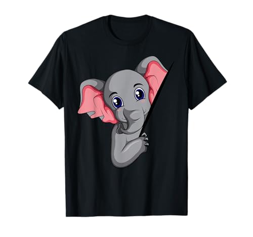 Elefant Damen Kinder Mädchen T-Shirt Elefant Damen Kinder Mädchen T-Shirt von Lustige Elefanten Geschenkideen