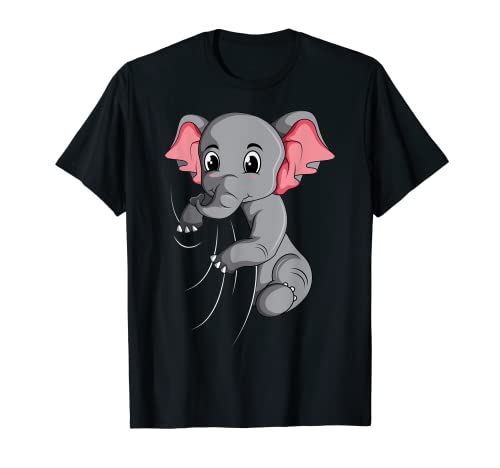 Elefant Kinder Mädchen Jungen Damen T-Shirt Elefant Kinder Mädchen Jungen Damen T-Shirt von Lustige Elefanten Geschenkideen