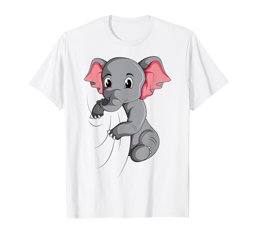 Elefant Kinder Mädchen Jungen Damen T-Shirt Elefant Kinder Mädchen Jungen Damen T-Shirt von Lustige Elefanten Geschenkideen