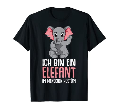 Elefanten Kostüm Kinder Mädchen Damen Elefant T-Shirt Elefanten Kostüm Kinder Mädchen Damen Elefant T-Shirt von Lustige Elefanten Geschenkideen