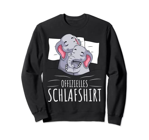 Offizielles Schlafshirt Elefant Mädchen Damen Kinder Sweatshirt von Lustige Elefanten Geschenkideen