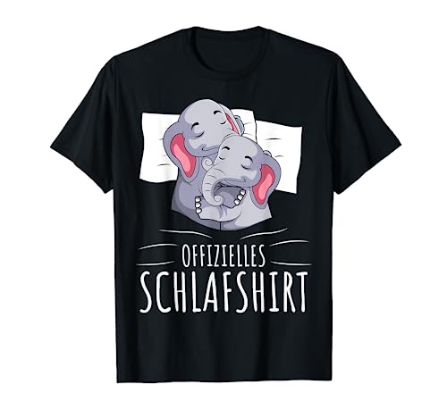 Offizielles Schlafshirt Elefant Mädchen Damen Kinder T-Shirt von Lustige Elefanten Geschenkideen