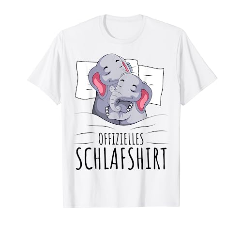 Offizielles Schlafshirt Elefant Mädchen Damen Kinder T-Shirt von Lustige Elefanten Geschenkideen