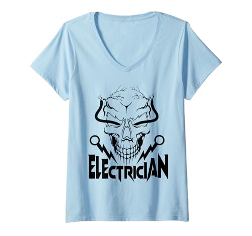 Damen Electrician T-Shirt mit V-Ausschnitt Damen Electrician T-Shirt mit V-Ausschnitt von Lustige Elektriker Geschenke & Geschenkideen