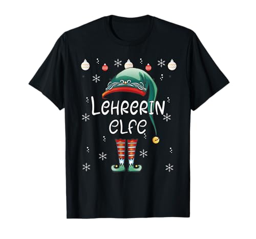 Lustige Elf Kleidung und Geschenke für Weihnachten | Lehrerin Elfe T-Shirt Damen Unisex-Kinder Schwarz Small Klassisch Cartoon-Muster Kurzarm Crew-Ausschnitt Pull-On 1 Count Lustige Elf Kleidung und Geschenke für Weihnachten | Lehrerin Elfe T-Shirt Damen Unisex-Kinder Schwarz Small Klassisch Cartoon-Muster Kurzarm Crew-Ausschnitt Pull-On 1 Count von Lustige Elf Kleidung und Geschenke für Weihnachten