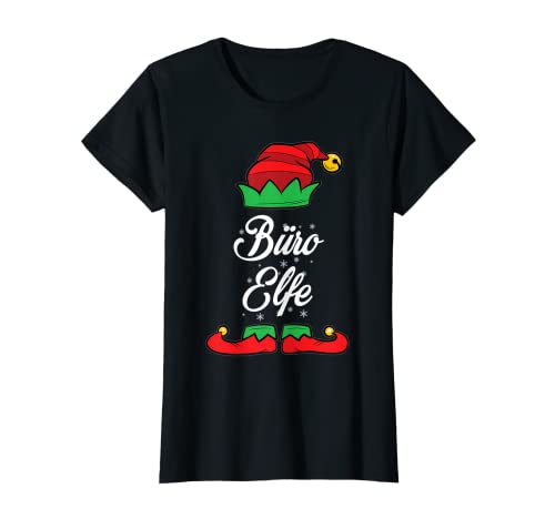 Damen Büro Elfe T-Shirt Damen Büro Elfe T-Shirt von Lustige Elfen Weihnachtskostüme für die Familie