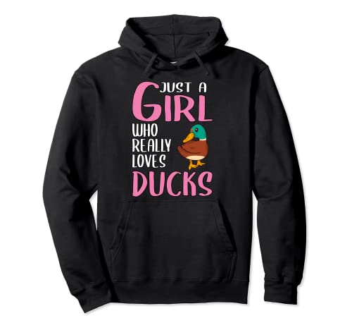 Damen Just A Girl Enten Geschenk Enten Pullover Hoodie Damen Just A Girl Enten Geschenk Enten Pullover Hoodie von Lustige Enten Geschenke Damen Mädchen