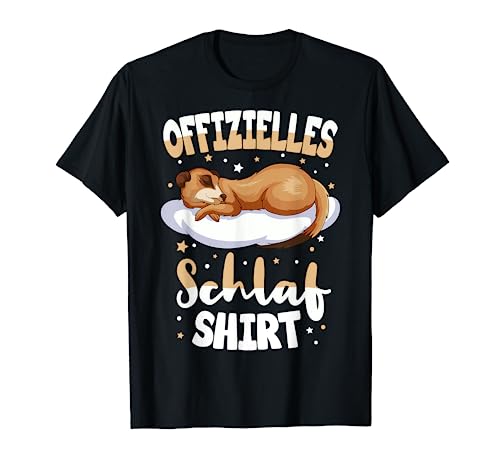 Offizielles Schlafshirt Erdmännchen Mädchen Kinder Damen T-Shirt von Lustige Erdmännchen Liebhaber Geschenk