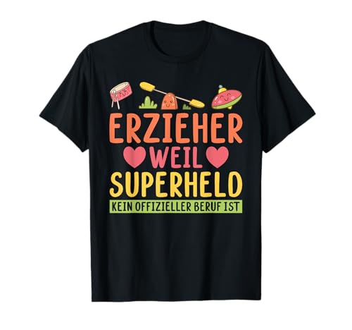 Erzieher Pädagoge Damen Herren Kindergärtner Sprüche Kita T-Shirt Erzieher Pädagoge Damen Herren Kindergärtner Sprüche Kita T-Shirt von Lustige Erzieherinnen Pädagogin Abschiedsgeschenke