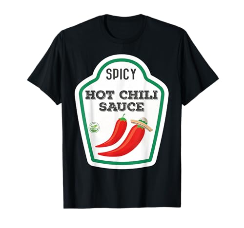 Chili-Sauce Kostüm Lustige Fasching Kostüme Damen Herren T-Shirt Chili-Sauce Kostüm Lustige Fasching Kostüme Damen Herren T-Shirt von Lustige Essen & Sauce Fasching Kostüm Co.