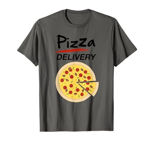 Pizza Delivery Kostüm Fasching Paar Kostüme Damen Herren T-Shirt Pizza Delivery Kostüm Fasching Paar Kostüme Damen Herren T-Shirt von Lustige Essen & Sauce Fasching Kostüm Co.