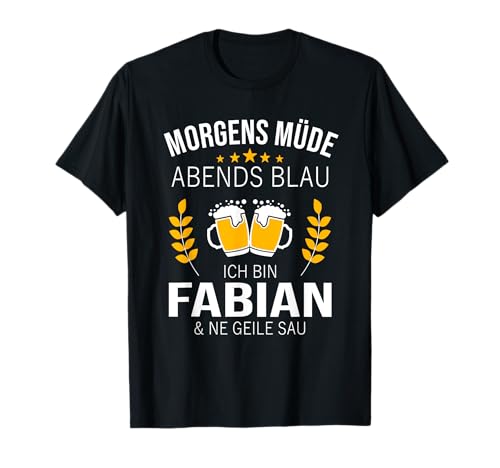 Herren Fabian Vorname Geschenk Geburtstag Lustiges Bier Sprüche T-Shirt Herren Fabian Vorname Geschenk Geburtstag Lustiges Bier Sprüche T-Shirt von Lustige Fabian Sprüche Personalisierte Geschenke
