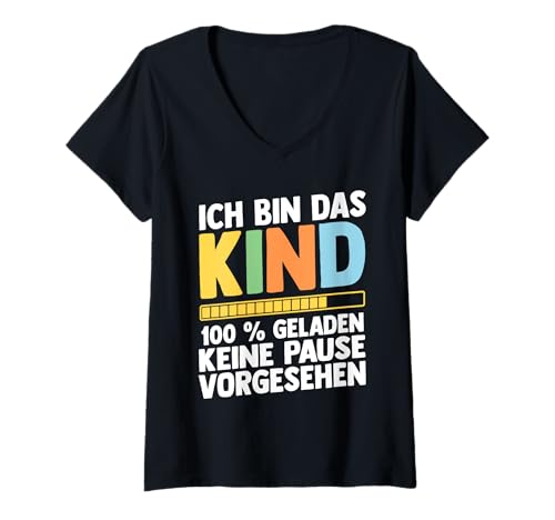 Damen Tochter Sohn T-Shirt mit V-Ausschnitt Damen Tochter Sohn T-Shirt mit V-Ausschnitt von Lustige Familien Motive