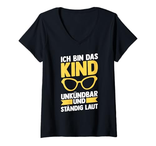 Damen Tochter Sohn T-Shirt mit V-Ausschnitt Damen Tochter Sohn T-Shirt mit V-Ausschnitt von Lustige Familien Motive